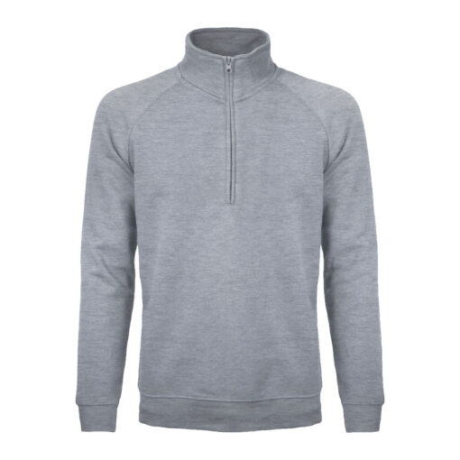 Felpa Basic Con Mezza Zip - immagine 2
