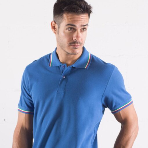 Polo tricolore Uomo M/Corta - immagine 2