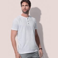 T-shirt Uomo con Bottoni M/Corta
