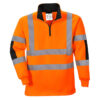 Felpa Top Hi-Vis con Mezza Zip