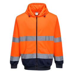 Felpa Bicolor Hi-Vis Full Zip & Cappuccio