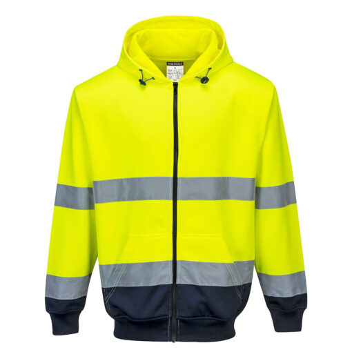 Felpa Bicolor Hi-Vis Full Zip & Cappuccio - immagine 3