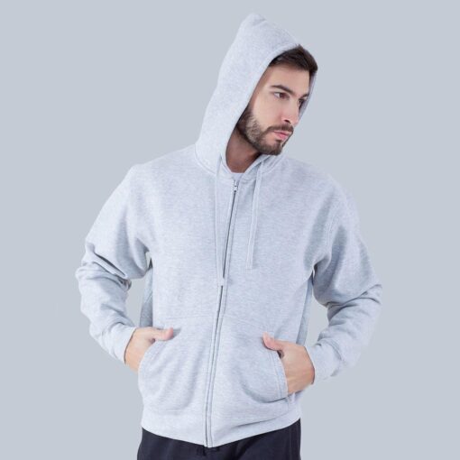 Felpa Basic Full Zip & Cappuccio - immagine 2