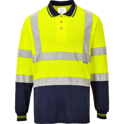 Polo Bicolor Hi-Vis M/Lunga