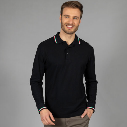 Polo Tricolore M/lunga