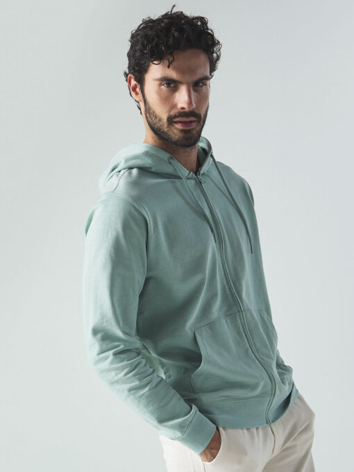 Felpa Basic Full Zip & Cappuccio French Terry
